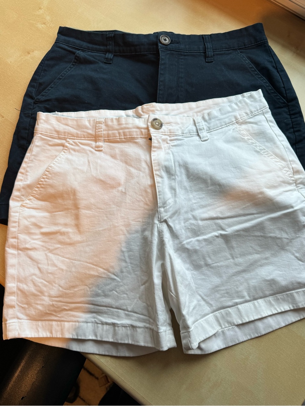 Chubbies Men's Shorts - White & Dark Navy. Two pair
